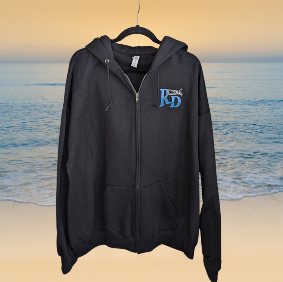 Reel Deal Sportfishing Full Zip Hooded Sweatshirt