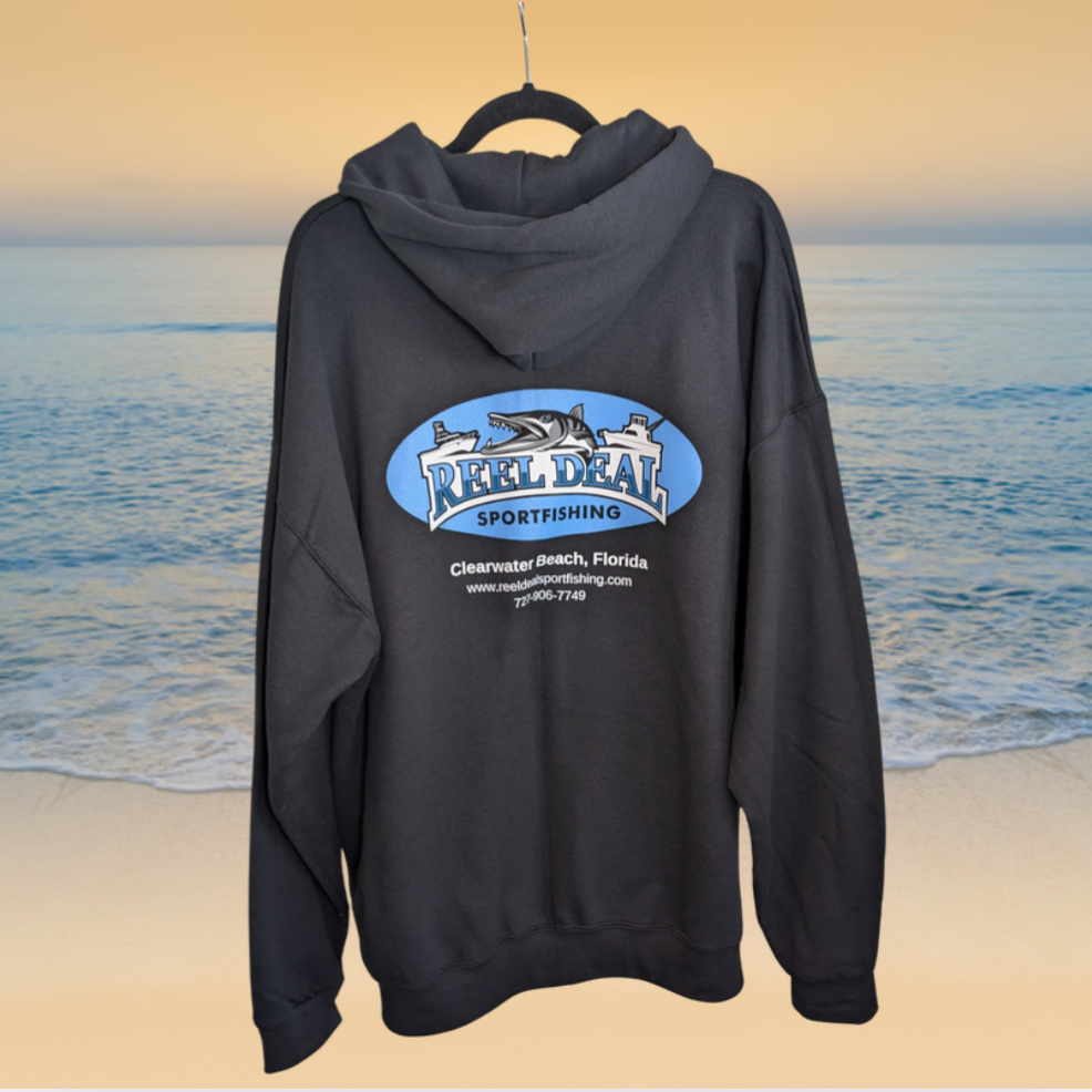 Reel Deal Sportfishing Full Zip Hooded Sweatshirt