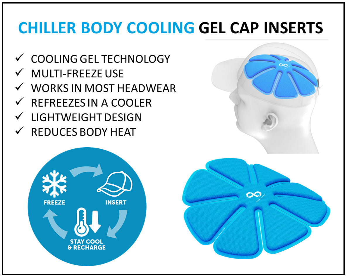 Chiller Body Cooling Hat Inserts - Two Per Pack