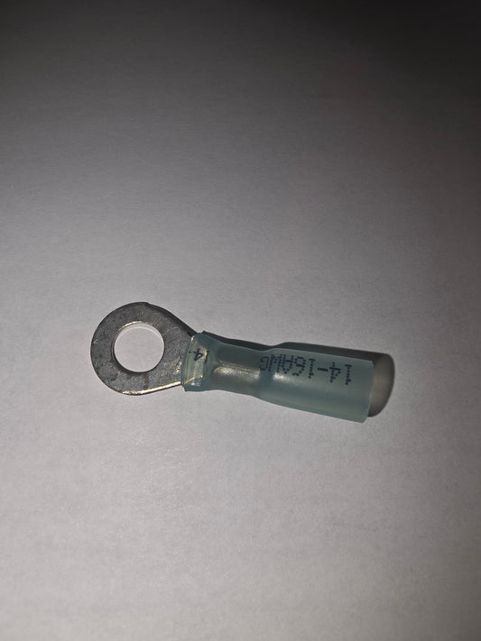 Blue 16-14 HS 1/4" ring terminal