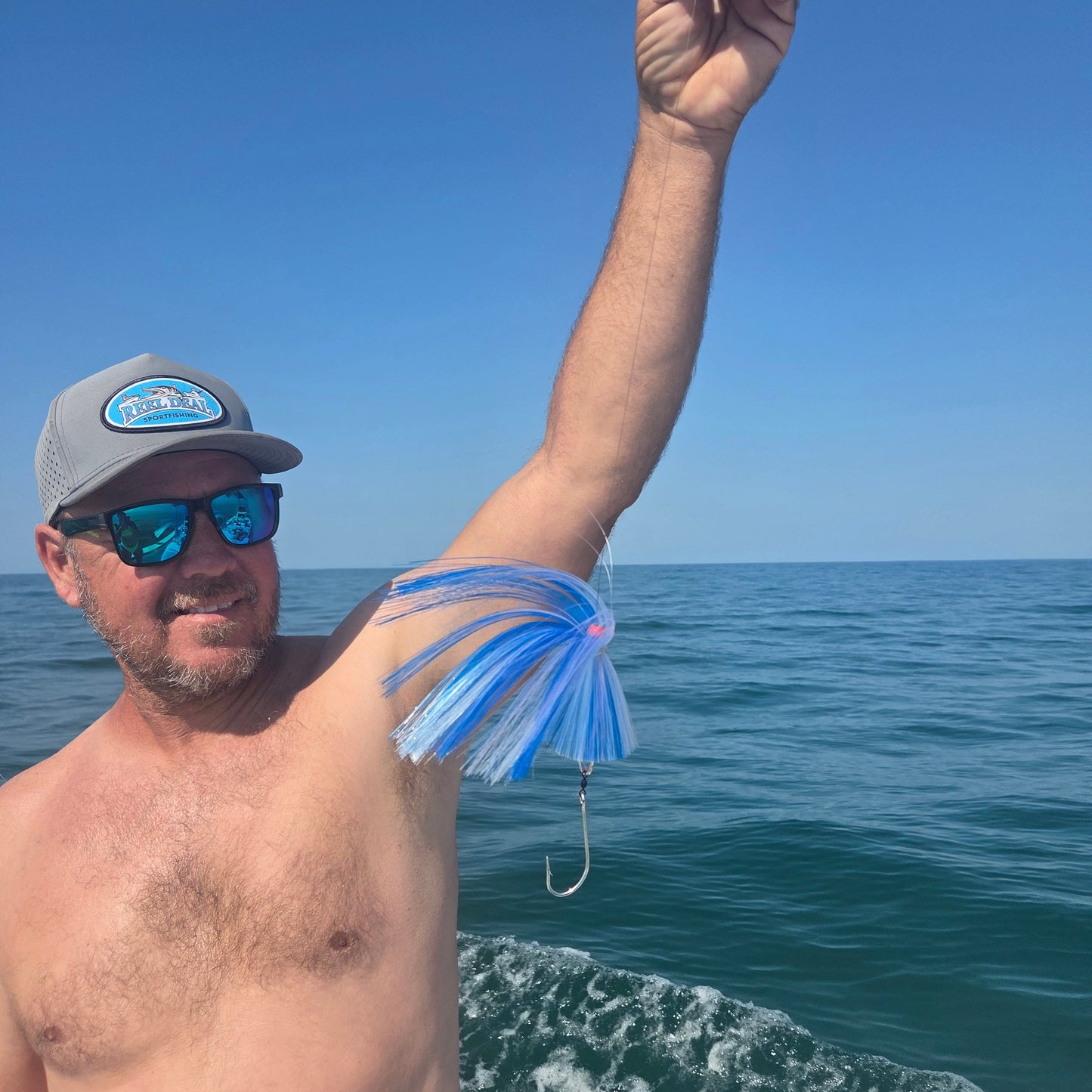 Sea Witch Blue & White Makes Em Bite - Trolling Skirt