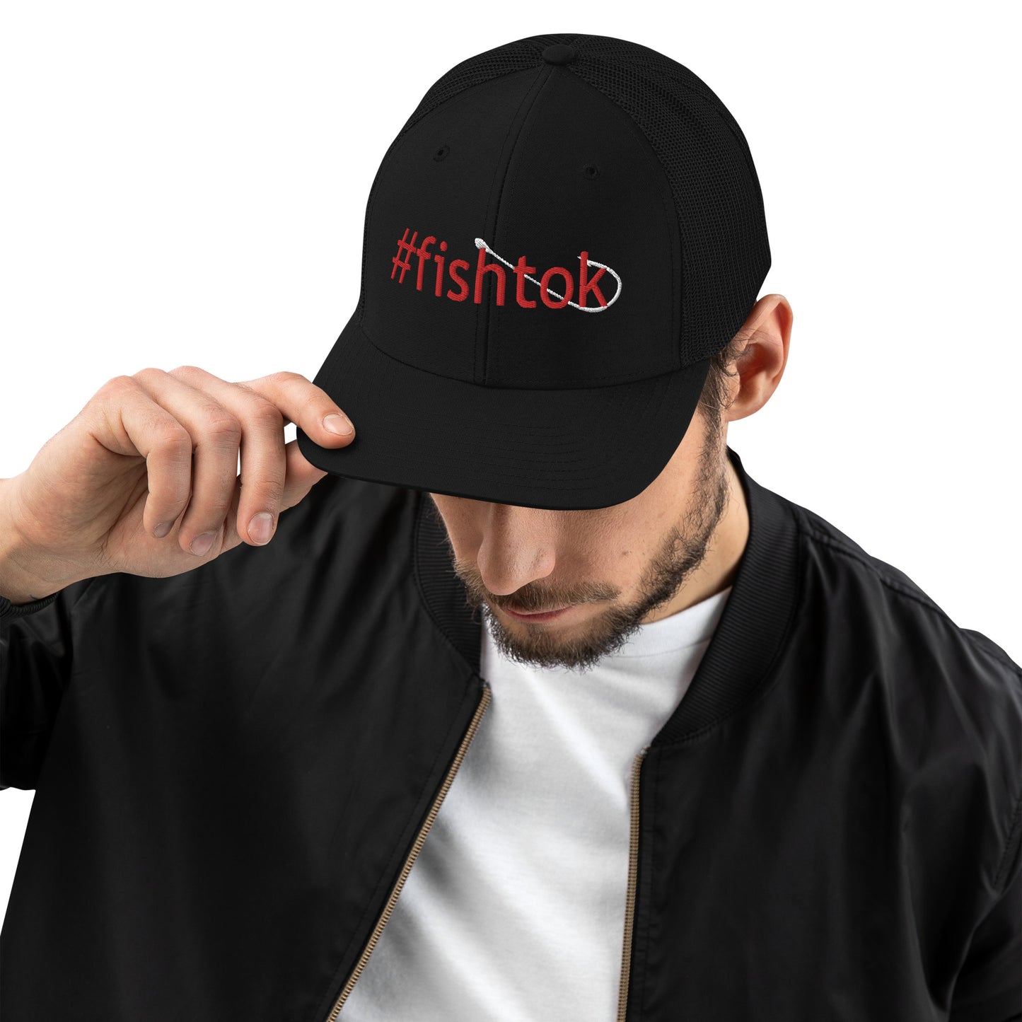 Red #fishtok Trucker Cap