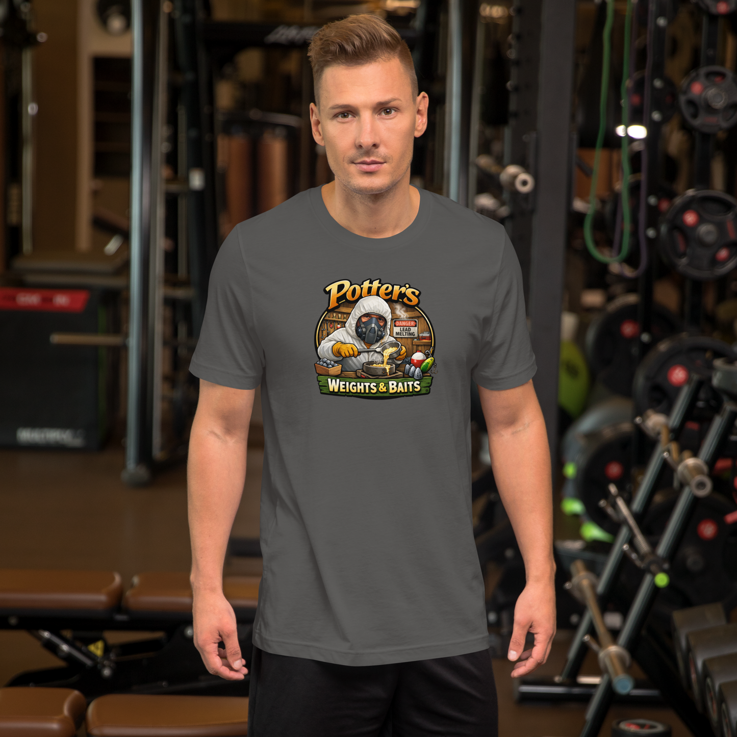 Potter's Weights & Baits Unisex Cotton T-Shirt - Grey