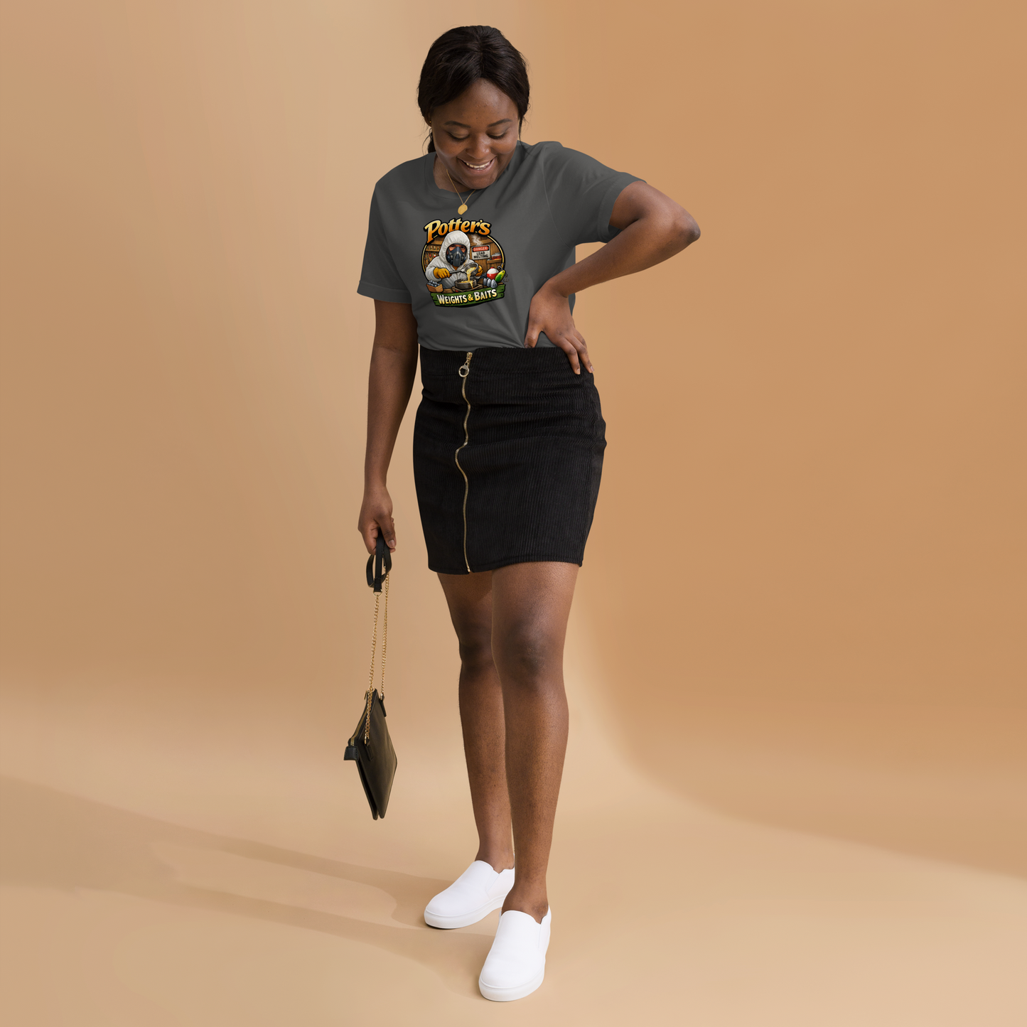 Potter's Weights & Baits Unisex Cotton T-Shirt - Grey