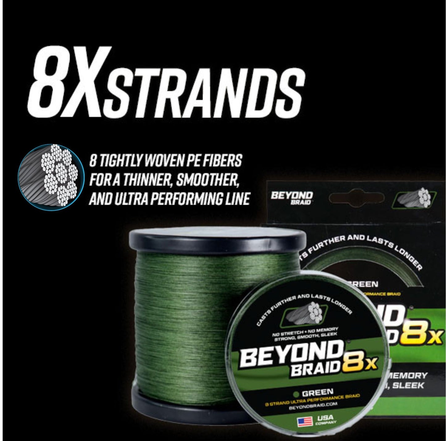 Green 8X- Ultra Performance 8 Strand