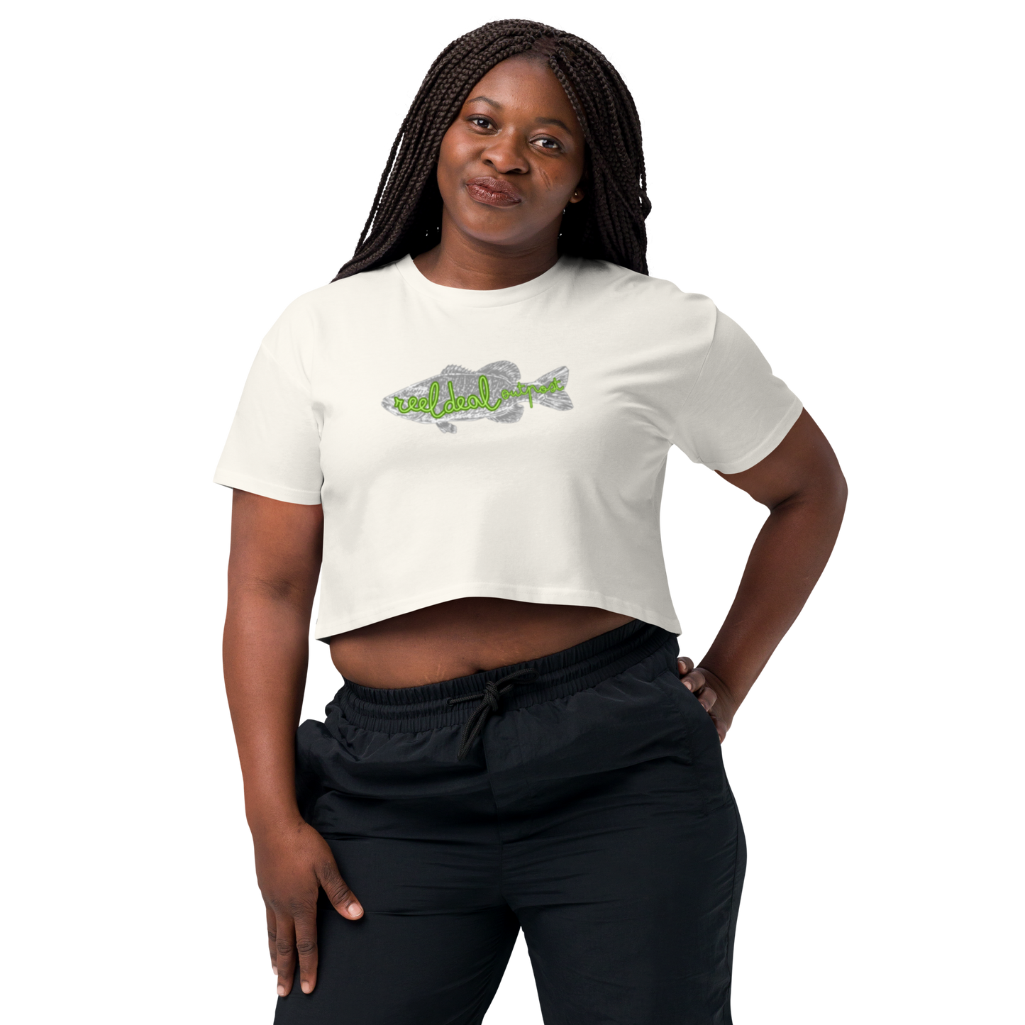 Reel Deal Outpost Fish Women's Crop Top