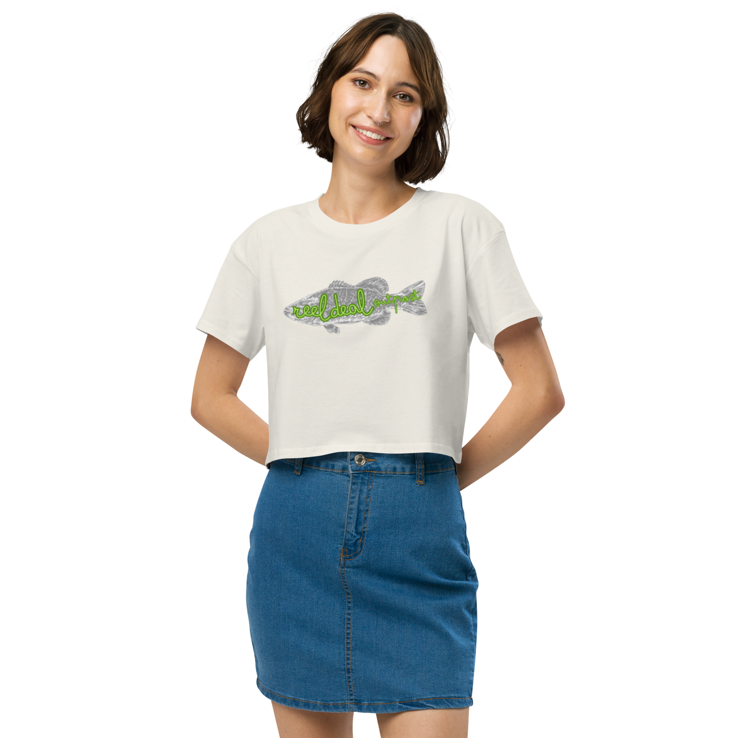 Reel Deal Outpost Fish Women's Crop Top