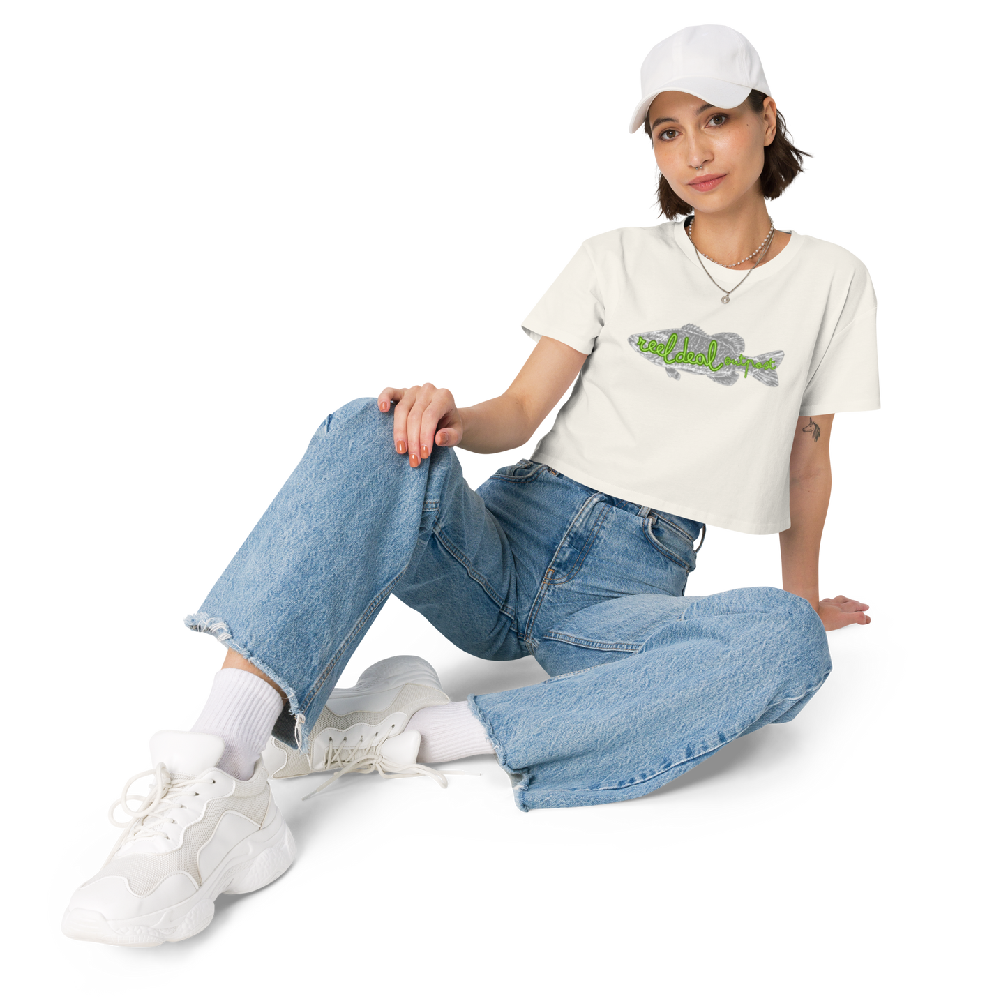 Reel Deal Outpost Fish Women's Crop Top